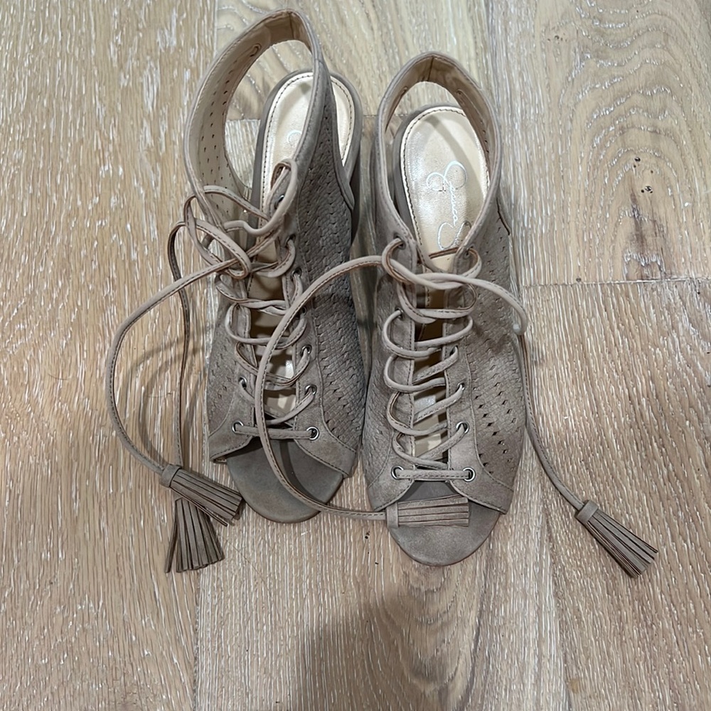 Jessica simpson lace up heel